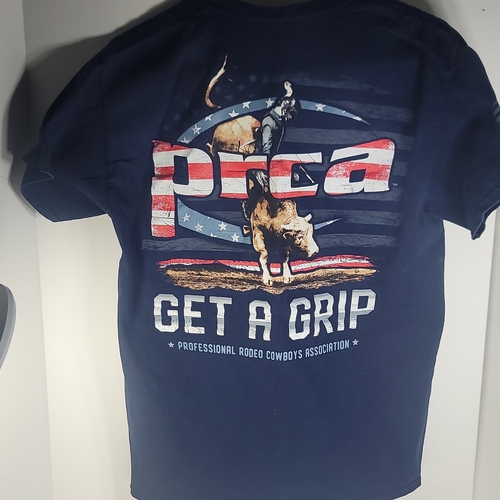 PRCA 'Get A Grip' Navy Rodeo Graphic Tee